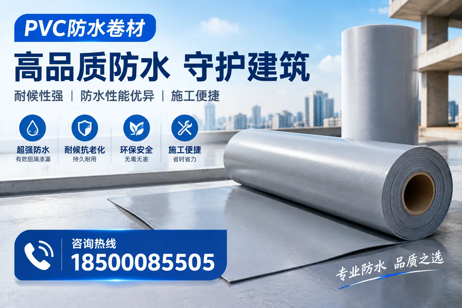 PVC防水卷材的防水效果评测，适合阿拉善的科学依据
